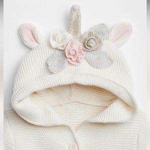 GAP | Shirts u0026 Tops | Cutest Unicorn And Flowers Sweater Hoodie For Baby |  Poshmark